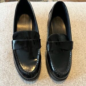 Old Navy Shiny Black Loafers. Like new condition. Size 8